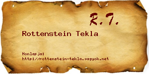 Rottenstein Tekla névjegykártya